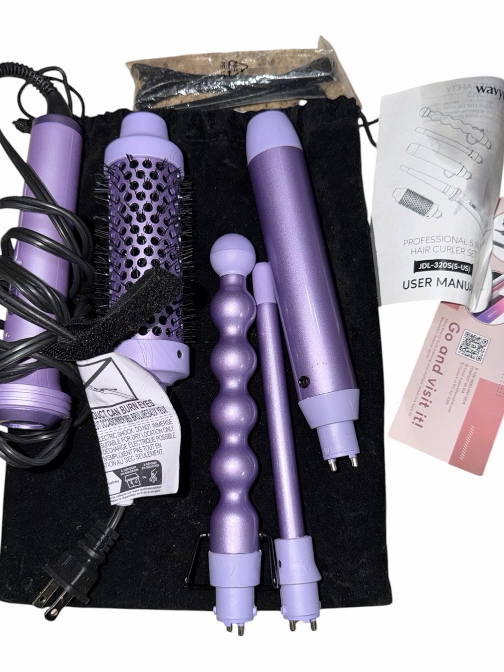 Purple 5-in-1 Interchangeable Hair Styling Set